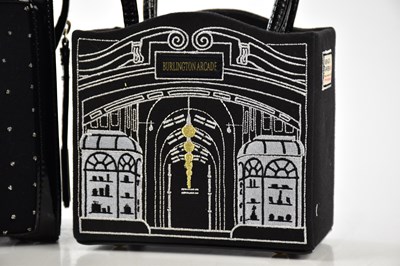 Lot 750 - LULU GUINNESS; an unusual black cloth...