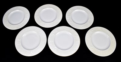 Lot 341 - BJORN WIINBLAD FOR ROSENTHAL; a set of six plates with embossed decoration