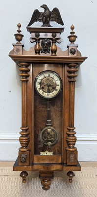 Lot 1315 - An early 20th century Vienna style wall clock,...