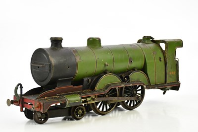 Lot 1606 - A clockwork 1.5" gauge locomotive in green...