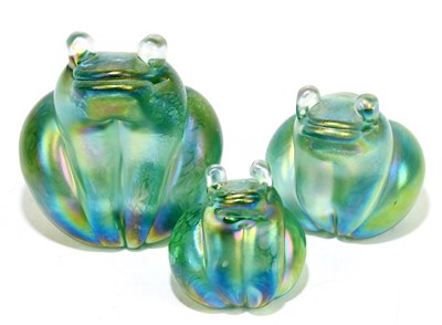 Lot 443 - JOHN DITCHFIELD FOR GLASFORM; three iridescent...