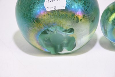 Lot 443 - JOHN DITCHFIELD FOR GLASFORM; three iridescent...