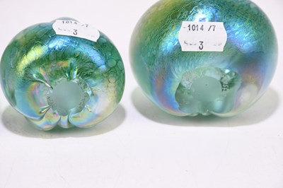 Lot 443 - JOHN DITCHFIELD FOR GLASFORM; three iridescent...