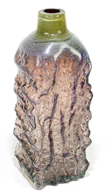 Lot 453 - MDINA; a large bark vase of rectangular form,...