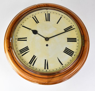 Lot 171 - A walnut cased wall clock, the enamelled dial...