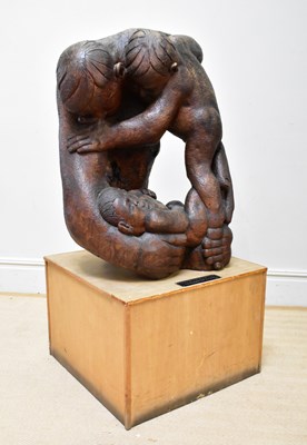 Lot 130 - TED ROOCROFT (1918-1991); a carved wooden...