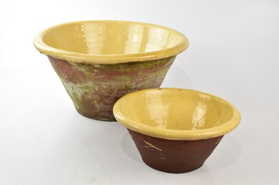 Lot 1425 - Two 19th century ceramic dairy bowls, diameter...