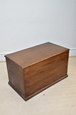 Lot 1124 - A rectangular oak blanket box, width 98cm,...