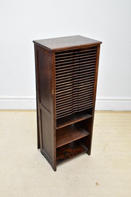 Lot 1125 - An early 20th century oak filing cabinet,...