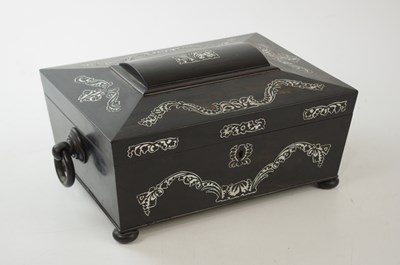 Lot 1418 - A mid 19th century coromandel wood stationery...