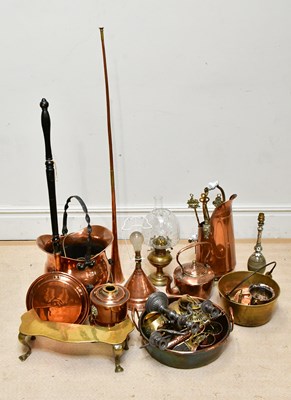 Lot 1559 - A good mixed lot of metalware including two...