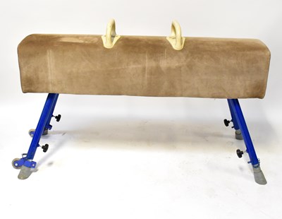 Lot 488 - A large pommel horse with two plastic handles,...