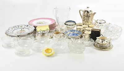 Lot 876 - A collection of cut glass including jug,...