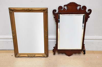 Lot 1096 - A modern gesso style wall mirror, 58 x 40cm,...