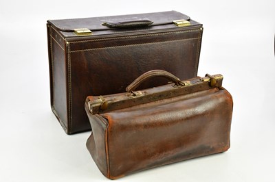 Lot 1431 - A 19th Gladstone bag together with a modern...