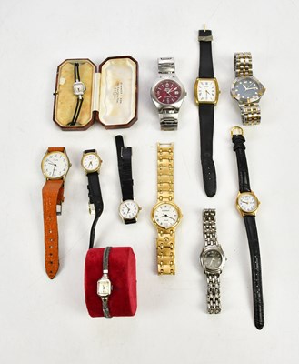 Lot 649 - Eleven assorted lady's and gentleman's watches,...