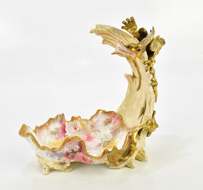 Lot 5 - DOULTON BURLSEM; an unusual blush ivory...