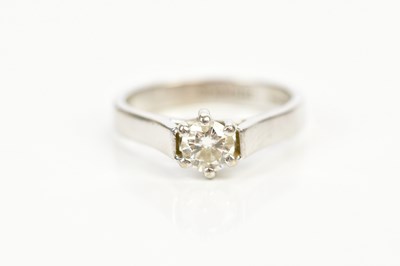 Lot 44 - BRINKS; an 18ct white gold diamond solitaire...