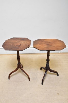 Lot 1035 - A 19th century mahogany octagonal tripod table,...