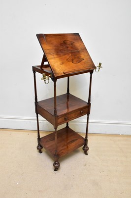 Lot 1023 - A 19th century three tier whatnot with single...