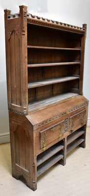 Lot 1022 - A late 19th century Continental carved oak...