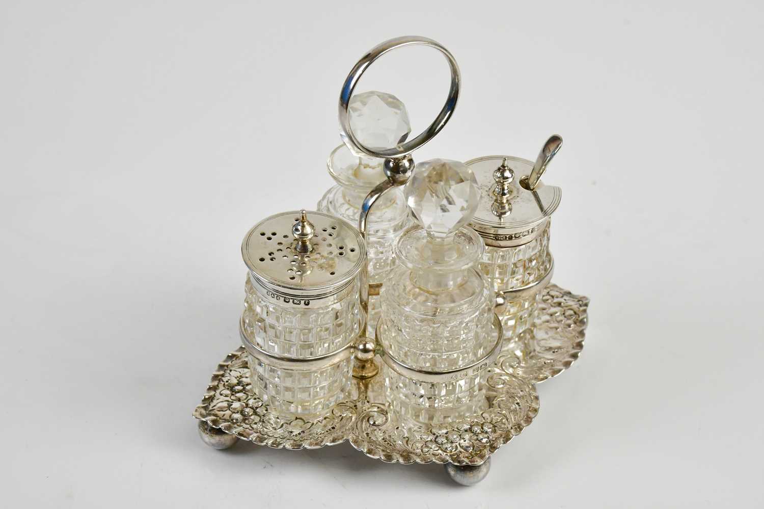 Lot 2167 - A late Victorian hallmarked silver bottle...