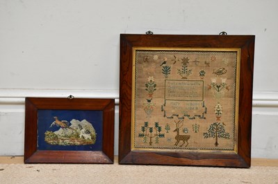Lot 1546 - A George IV needlework sampler, worked by Mary...