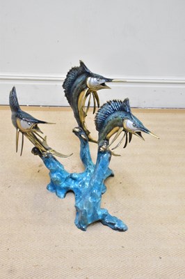 Lot 1587 - A decorative contemporary patinated sculpture...