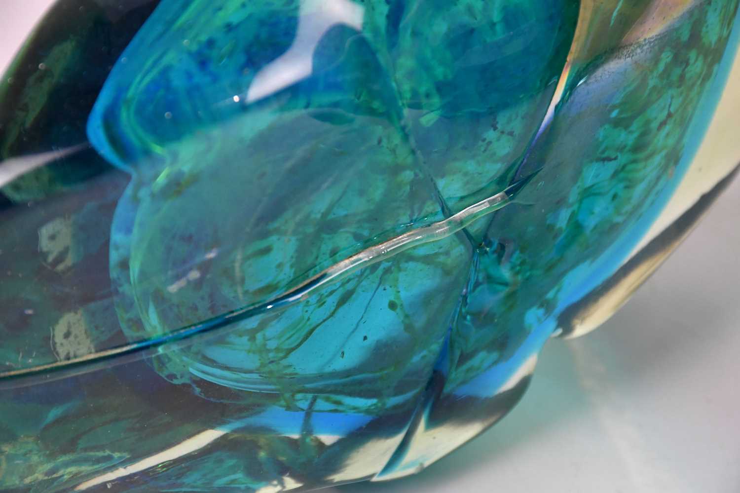 Lot 106 MDINA GLASS; two art glass 'Axe Head' vases