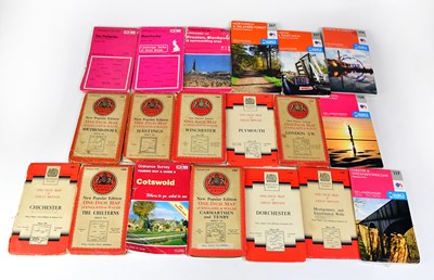 Lot 697 - A collection of vintage Ordnance Survey maps,...