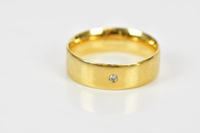 Lot 76 - A substantial 18ct yellow gold broad wedding...