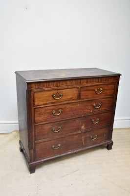 Lot 149 - A 19th century mahogany chest of two short...