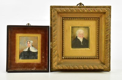 Lot 1693 - Two 19th century portrait miniatures on ivory,...