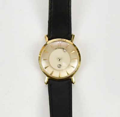 Lot 651 - LE-COULTRE; a gentleman's 14ct gold cased...