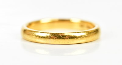 Lot 113 - A 22ct gold wedding band, size Q, weight 5.5g