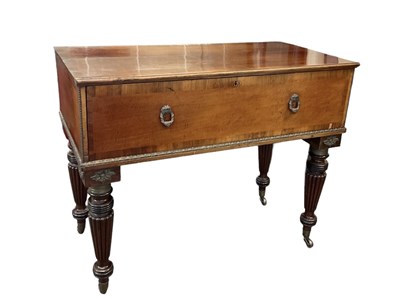 Lot 36 - A 19th century mahogany spinet desk, with...