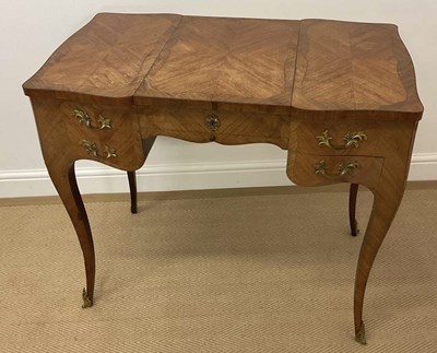 Lot 819 - An inlaid marquetry dressing table, with brass...