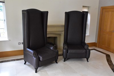 Lot 1227 - A pair of highly decorative modern leather...