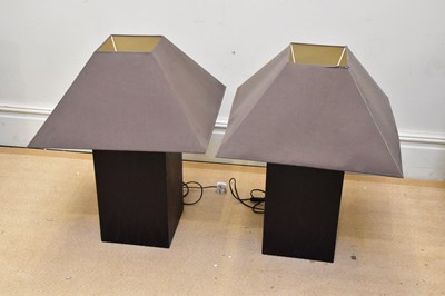 Lot 1241 - A pair of black ash effect contemporary table...