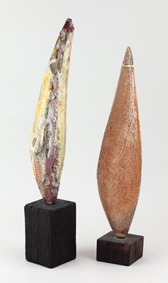 Lot 496 - NICHOLAS MARSH; a pointed raku blade on a...