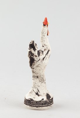 Lot 563 - ROB PARR; a small earthenware sculpture of a...
