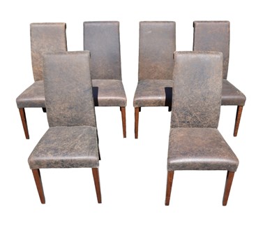 Lot 1249 - MARKS & SPENCER; a set of six brown leather...