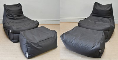 Lot 1245 - R-LAX; a pair of contemporary bean bags and...