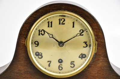 Lot 705 - A 20th century oak cased Napoleon hat mantel...