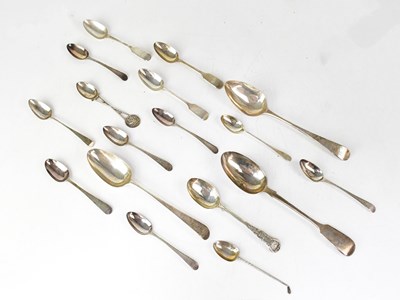 Lot 569 - A collection of hallmarked silver spoons, to...