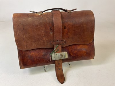 Lot 112 - A Military Dispatches leather satchel, owned...