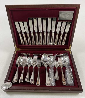 Lot 1422 - An Inkerman silver plated canteen of cutlery,...