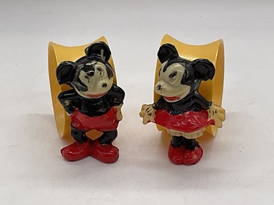 Lot 95 - A pair of 1950s celluloid Mickey & Minnie...