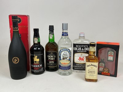 Lot 332 - Six bottles of spirits and port, comprising...