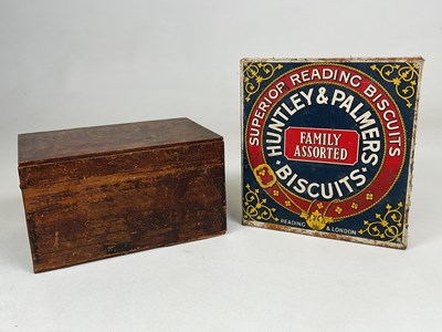 Lot 48 - HUNTLEY & PALMER: paper covered biscuit tin,...